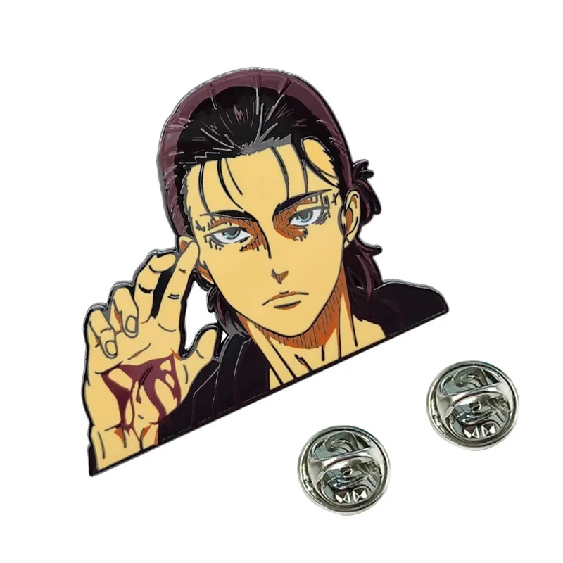 Broche Cosplay en Alliage D.lique, Danemark ge de l'Attaque des Titans Levi Rivaille Rival Mikasa Ackerman Eren Jäger, Accessoires