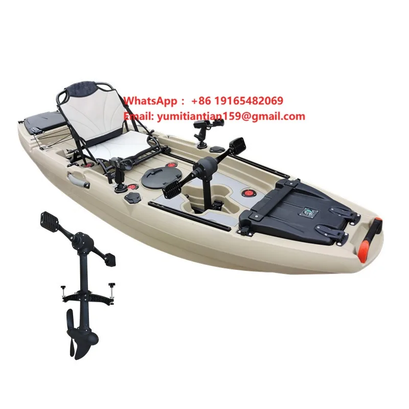 3m Single-person rotomolded kayak with spiral pedals for fishing