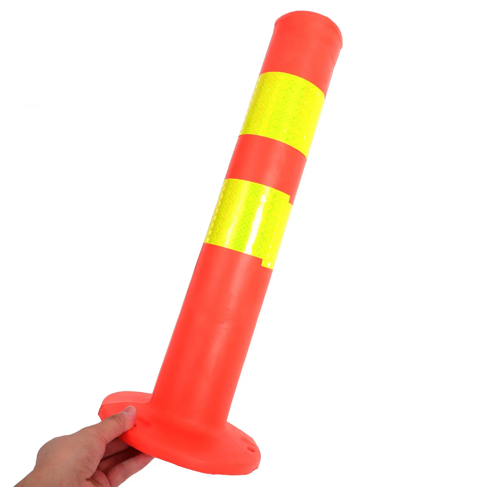 colonne-de-signalisation-45-cm-en-pu-haute-resistance-pour-garage-aide-au-stationnement-barriere-de-securite-cone-de-circulation-cone-de-construction