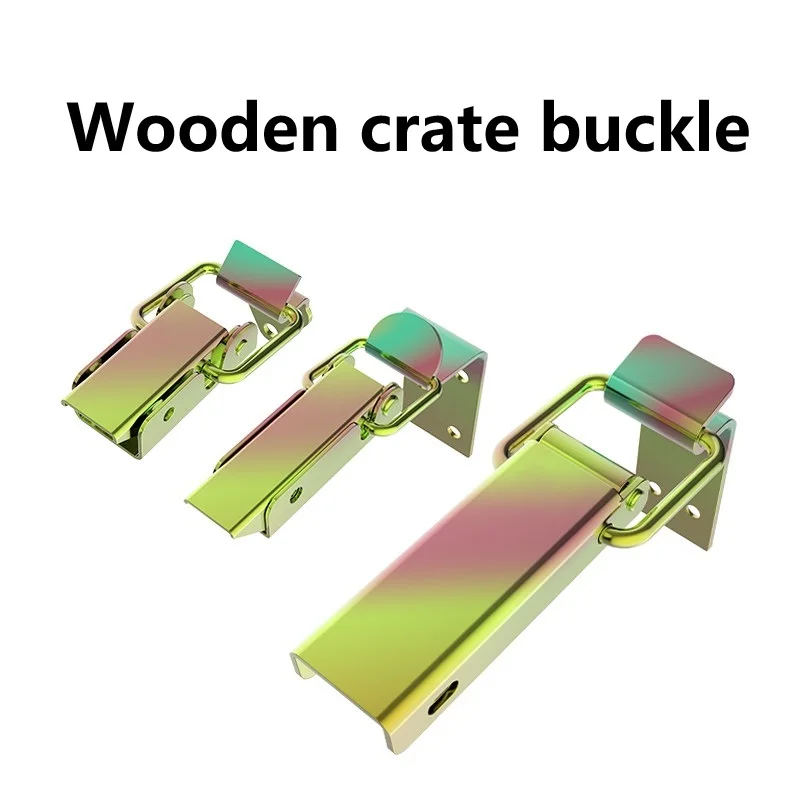 Wooden box buckle, heavy-duty transportation packaging box, iron buckle, smokeless box, long buckle