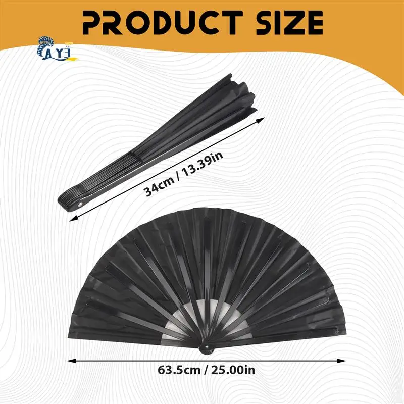 AY03-4개 대형 접이식 부채 실크 손부채 중국 일본 쿵푸 태극권 휴대용 부채 접이식 춤 소품 공예 부채
