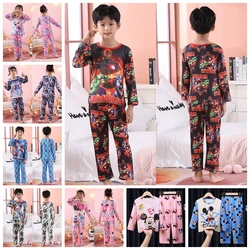 Kids Pajamas Frozen Anna Elsa Marvel Spiderman Clothing Sets Boy Girl Long Sleeve Cartoon Home Sleepwear Children Nightgown Suit