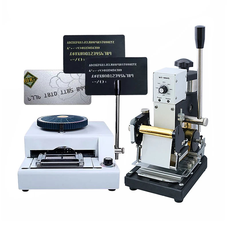 

68D Characters Numbers Manual Stainless Steel Metal Card Embosser Machine Letter ID Card PVC Embossing Stamping