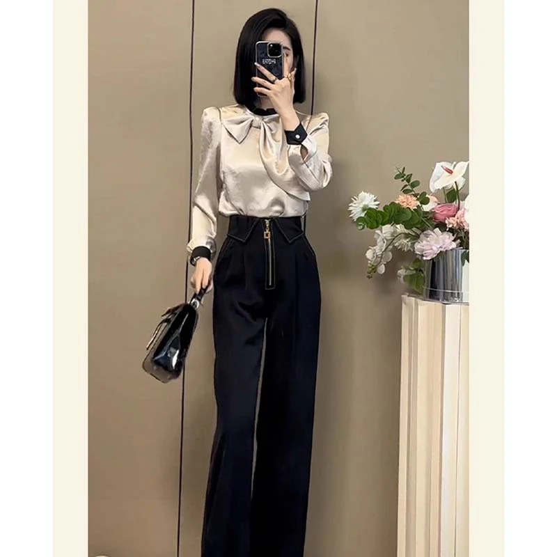 

Ele Salt System Street Sle irt And Pants Set for Important Ocns Women's Faion Luxury Autumn Collection D3600