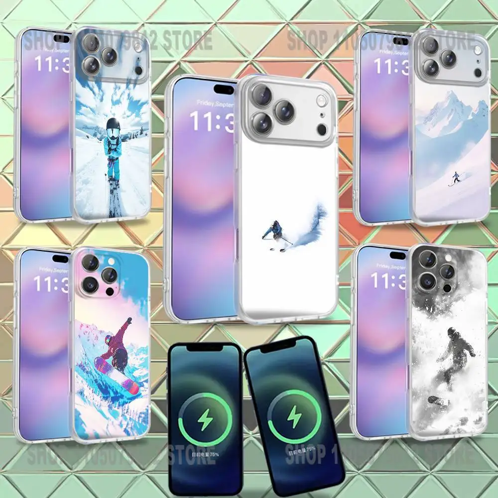 

Snowboarding Sport Passion Phone Case For iPhone 16,14,11,17,13,15,12,Air,Plus,Pro,Max,E, Frosted for MagSafe Magnetic Wireless