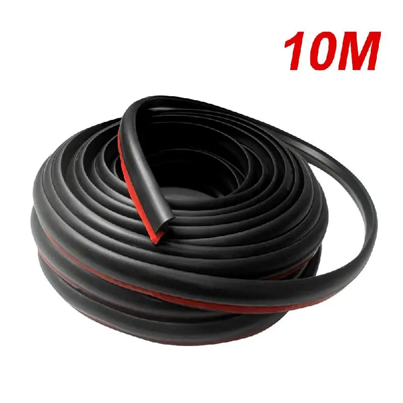 33FT Rubber Seal Fender Flares Edge Trim Self-Adhesive Tape For Car Truck Wheel Arch Trim Rubber Gasket Eyebrow Strip