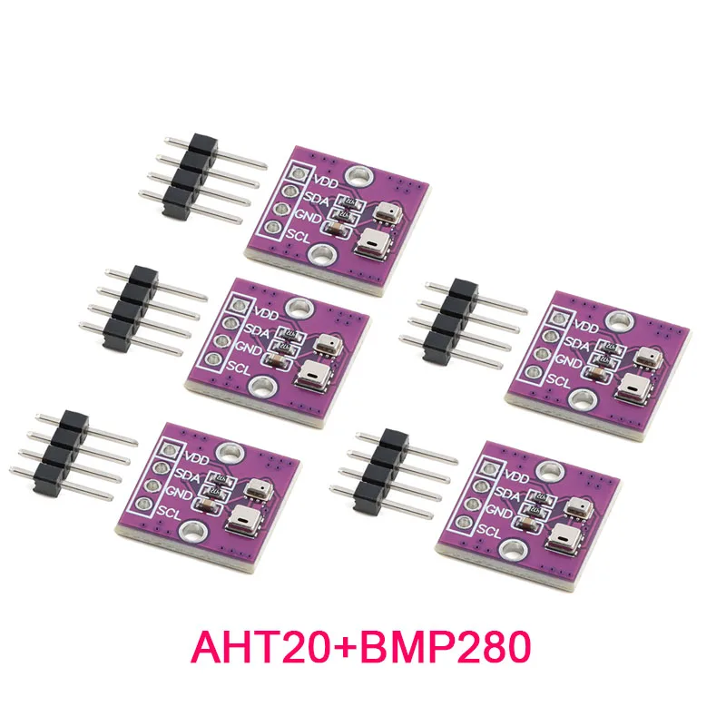 5Pcs/1pc Temperature Humidity Sensor Module AHT20+BMP280 Air Pressure Module High-precision Digital 3 in 1 Sensor Replace BME280