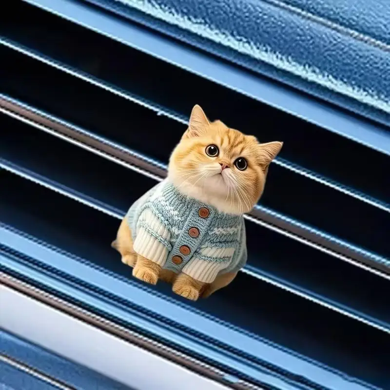 Automotive Air Conditioning Vent Freshener Cute Cat Perfume Clip Car Aromatherapy Scented Diffuser Interior Decoration