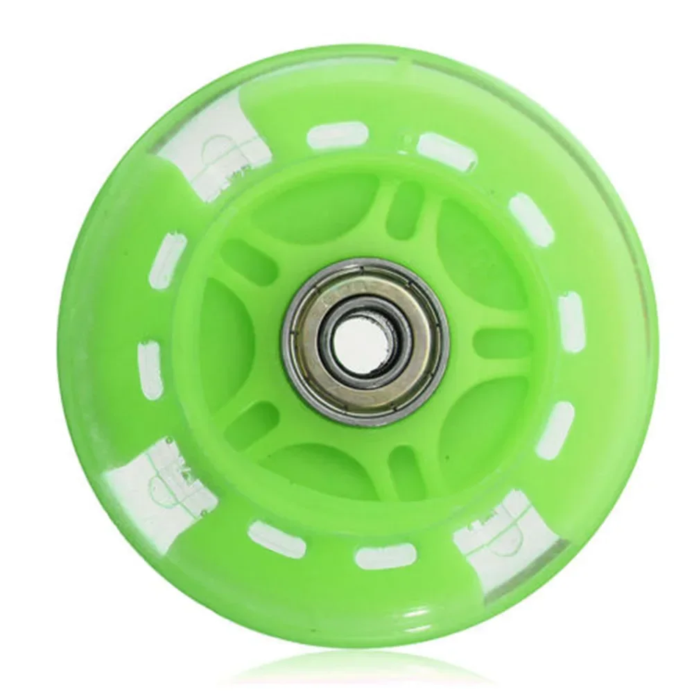 1pc Skate Wheels PU LED Flash Wheel Flashing Lights Back Rear ABED-7 Bearings Alloy Spacer Pre-fitted For Scooter Mini 8*2.2CM