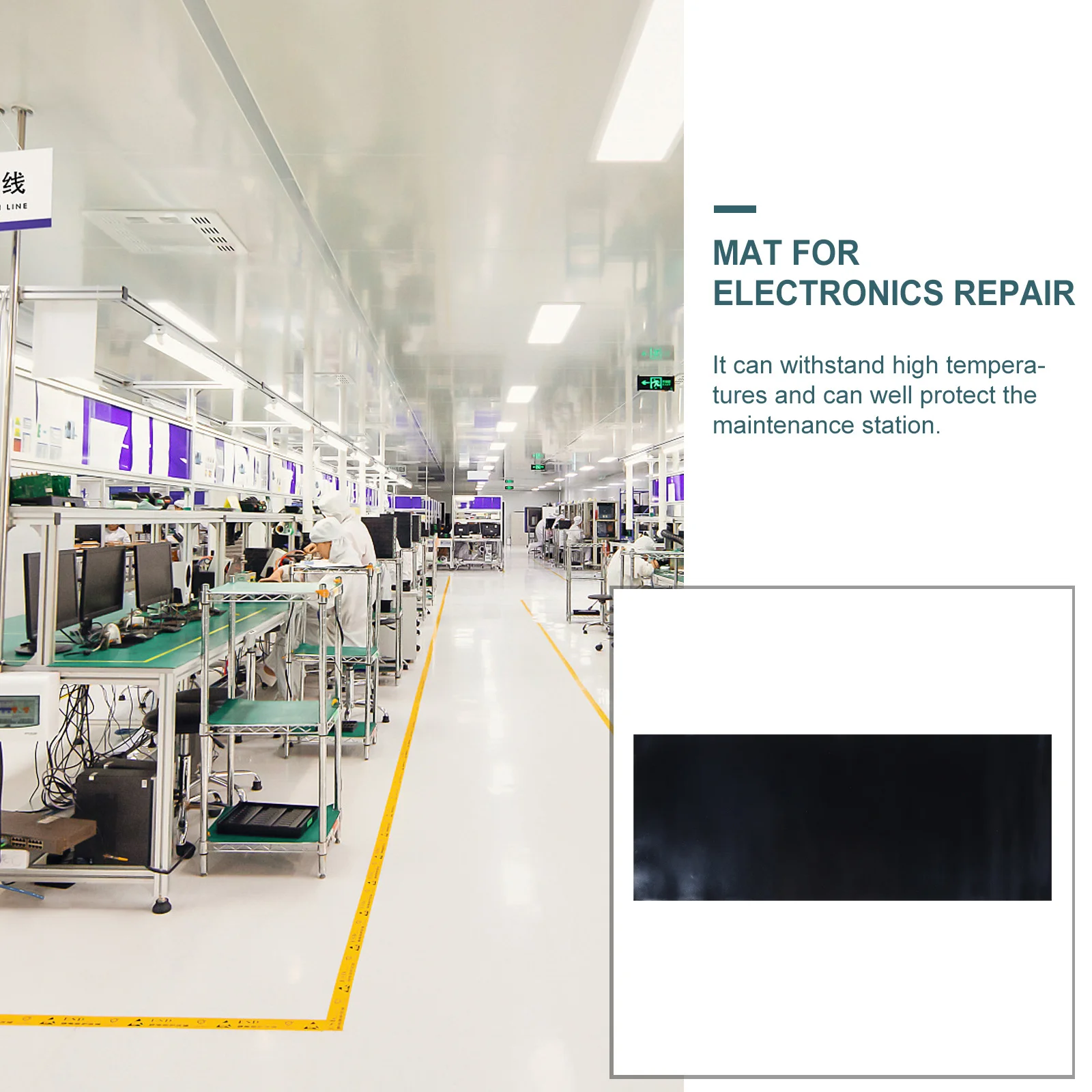 

1Pcs Wear Resistant Anti-Static Workbench Mat Premium Rubber Material No Burrs Safe for Electronics Repair Station High