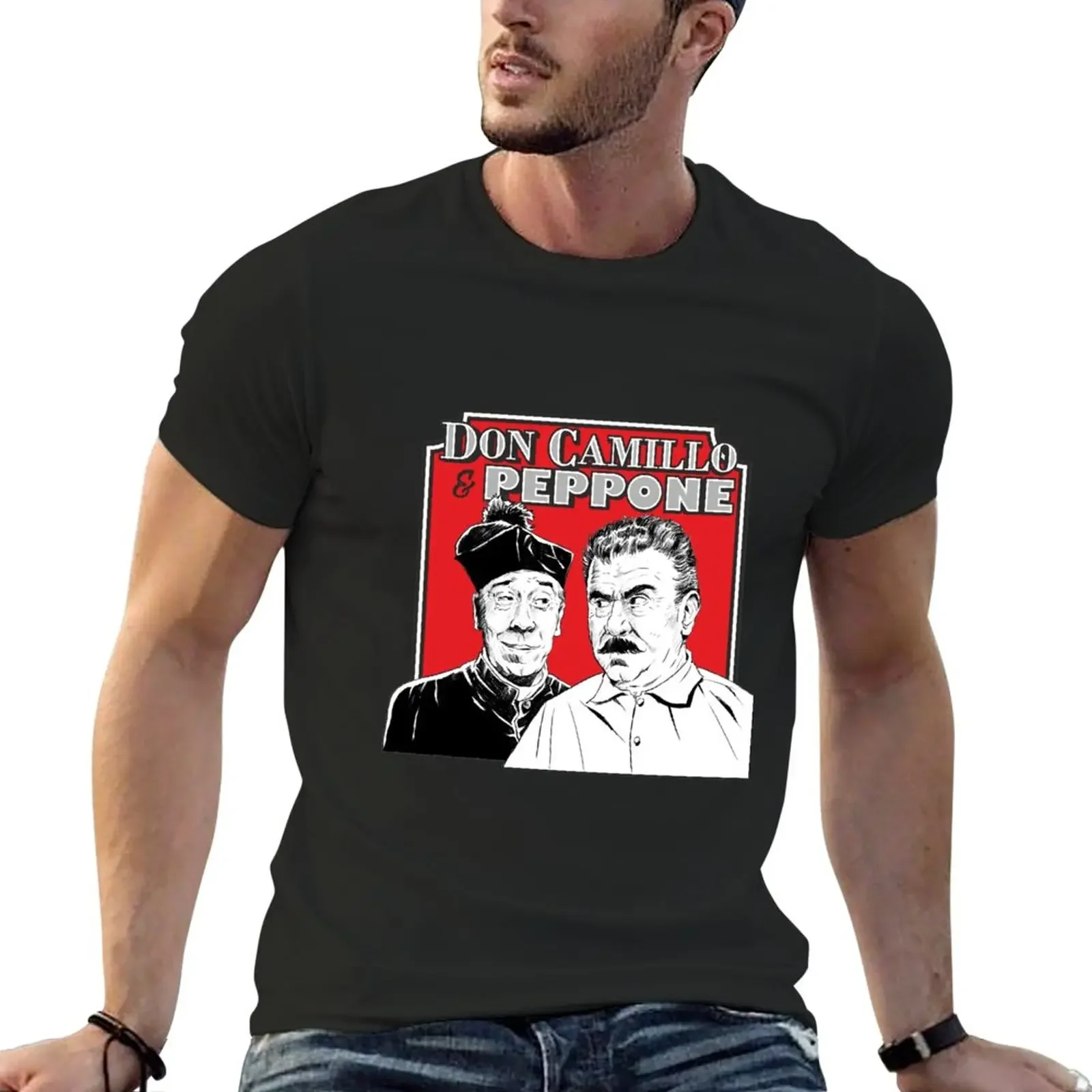 New Don Camillo & Peppone - Red T-Shirt Aesthetic clothing man clothes custom t shirt mens t shirt