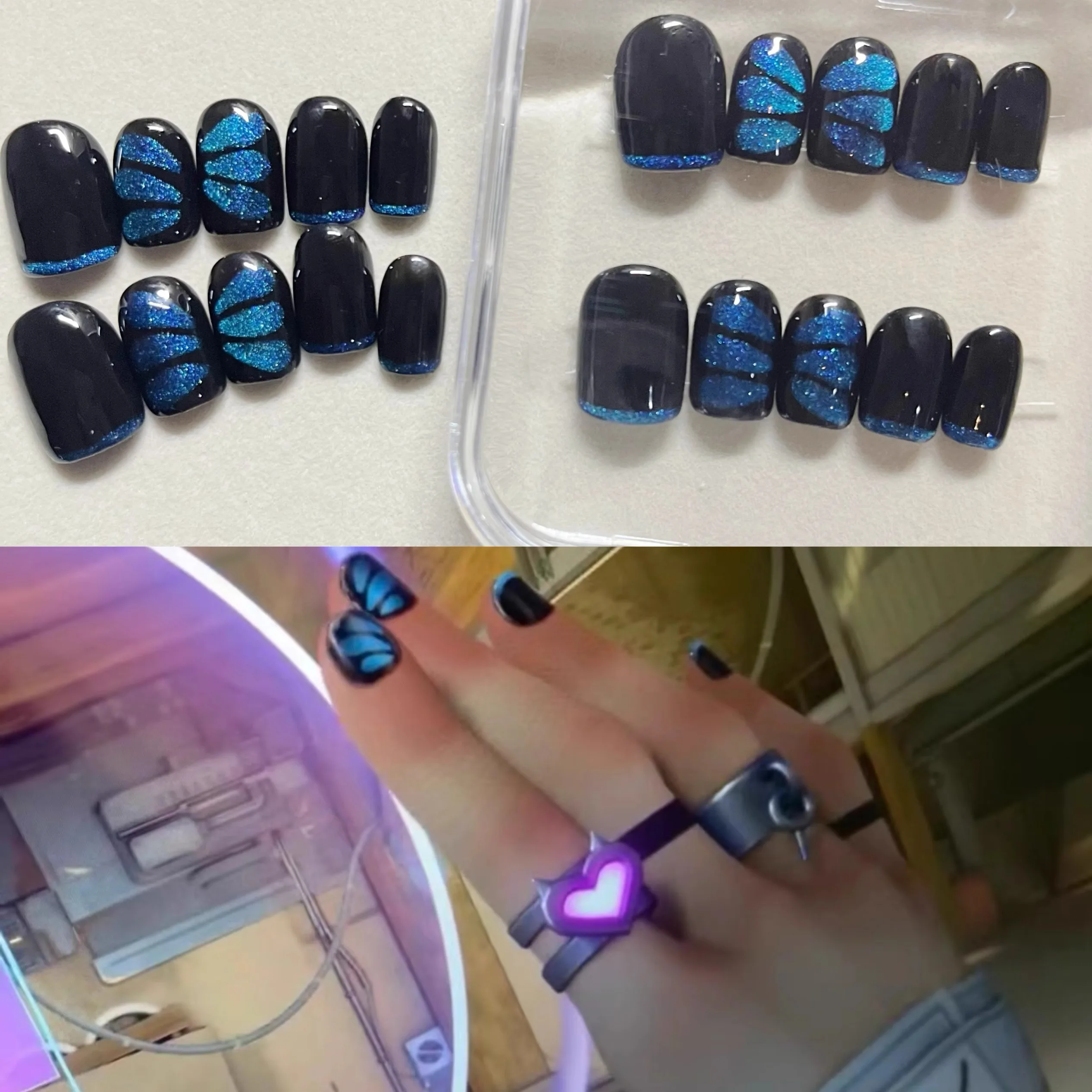 Game VALORANT Clove Cosplay Press-on nails Fake Nail Halloween Carnival Party Christmas Outfit Prop Valorant Clove Cosplay