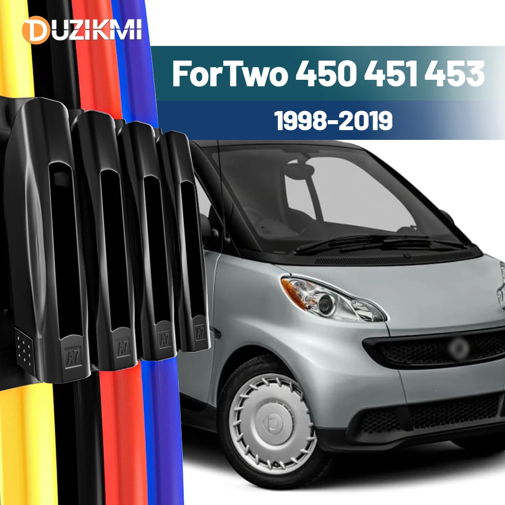 Für SmartForTwo 450 451 453 1998-2019 2012 2013 2014 2015 2016 2017 2018 2 stücke Frontscheibe scheibenwischerblätter Rot Blau