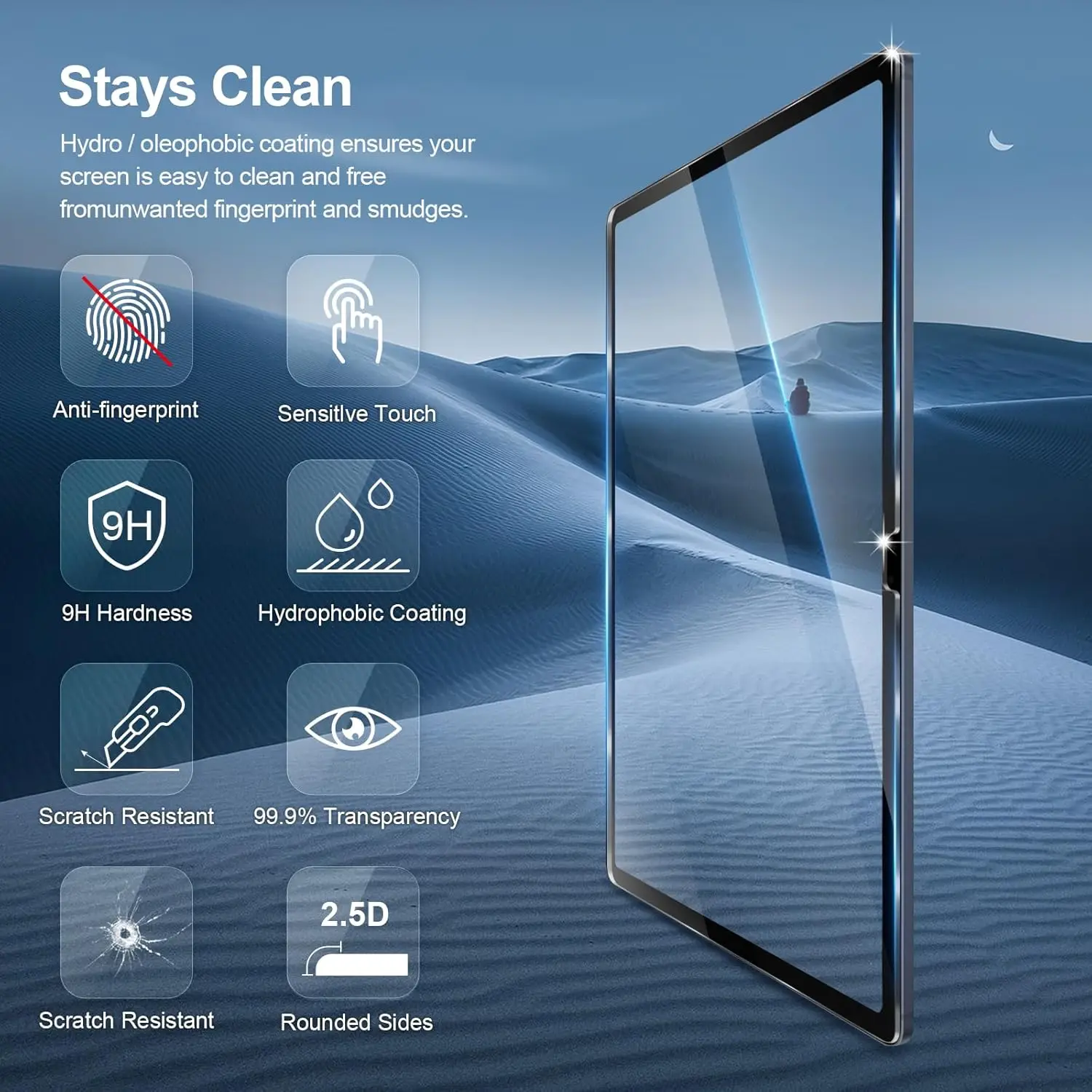 2PCS Tempered Glass Screen Protector for Samsung Galaxy Tab S11 S10 S9 S8 S7 FE S6 Lite A11+ A9+ Plus A8 A7 8.7 12.4 11inch Film