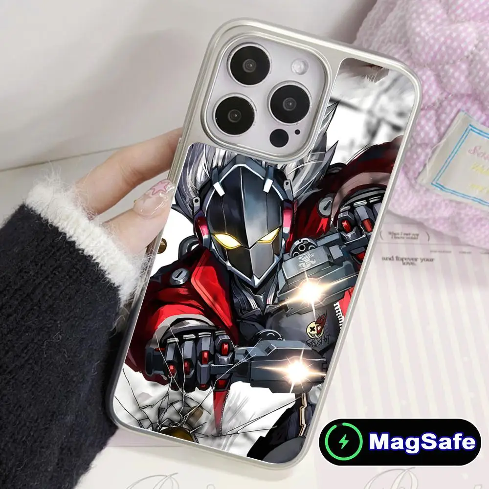 

Детский чехол для телефона Zenless Zone Zero Billy для iPhone 17, 16, 15, 14, 13, 12, 11 Air Pro Max Plus Magsafe с серебряным покрытием, красочный чехол