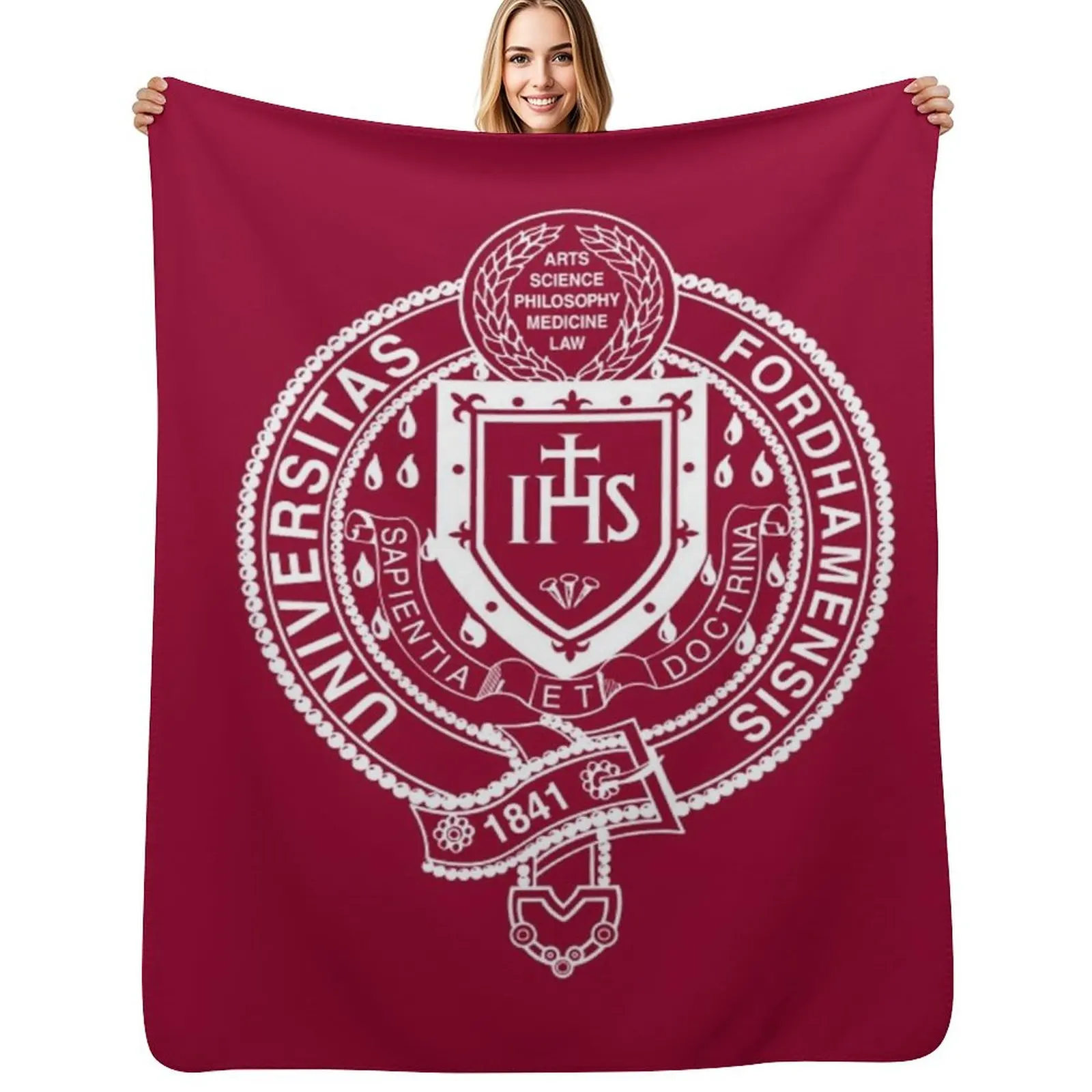 

Fordham University Throw Blanket Warm Accent Blanket for Living Room Decoration