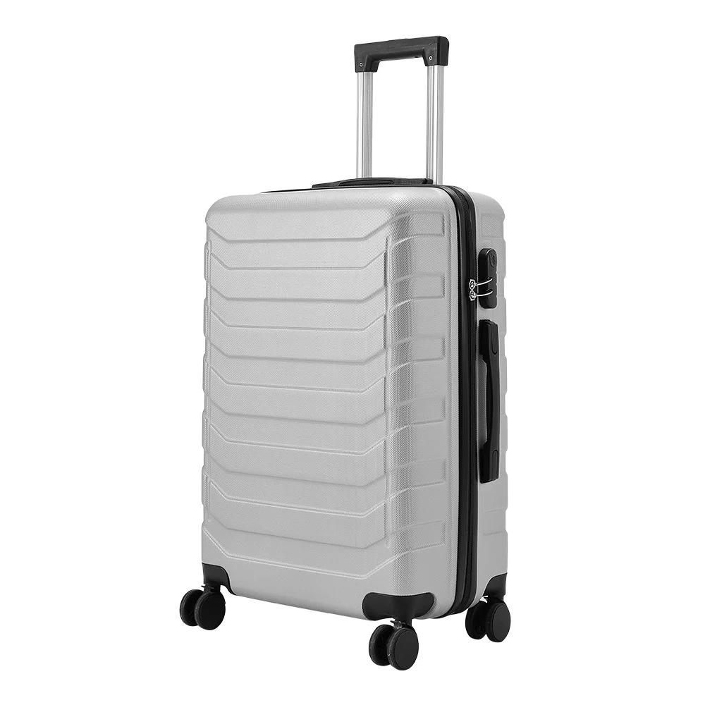 Grey Rolling Hardshell Luggage Travel Suitcase, 24