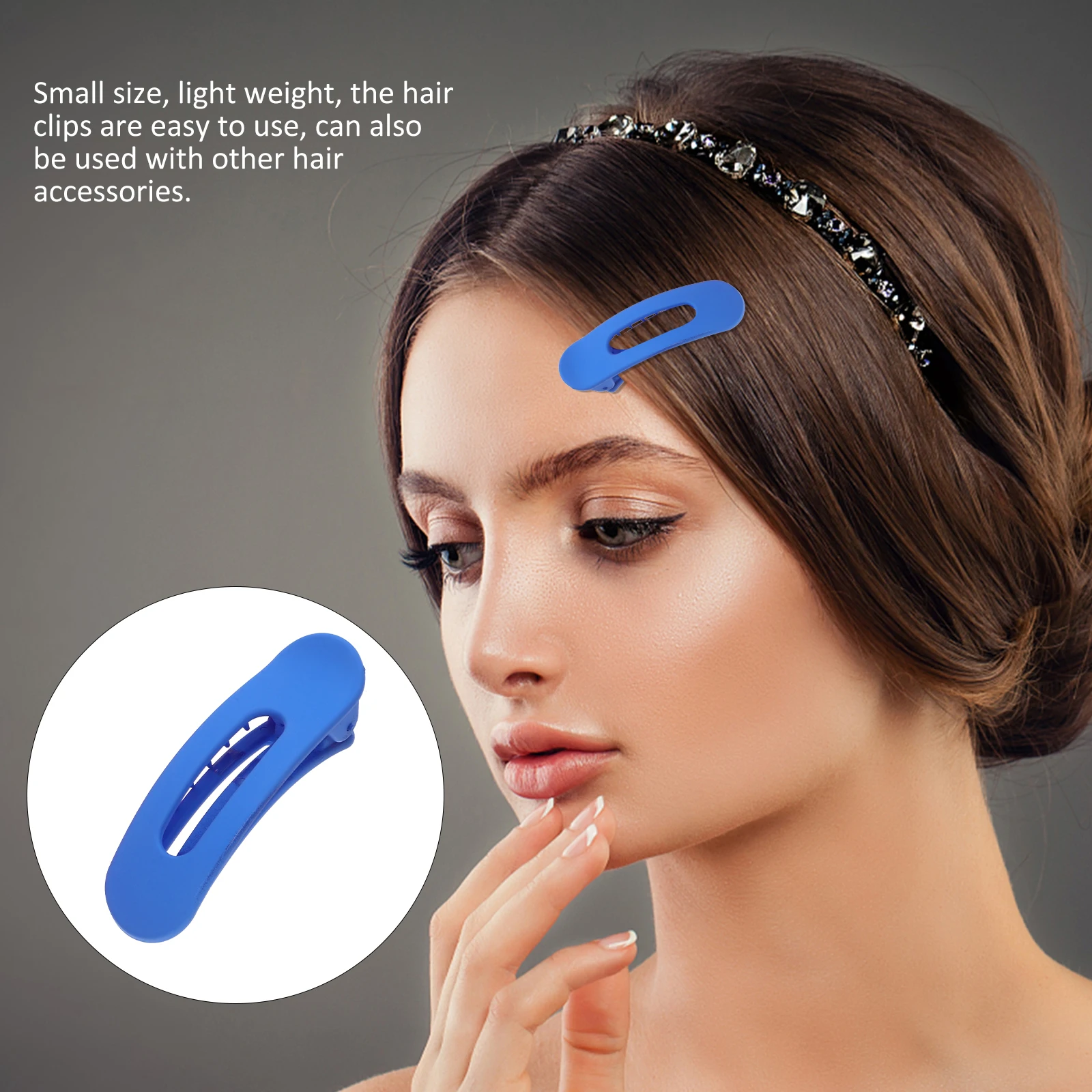 

9Pcs Gradient Color Duckbill Clips Set French Flat Barrettes Thick Hair Women Wedding Accessories Hair Decorations