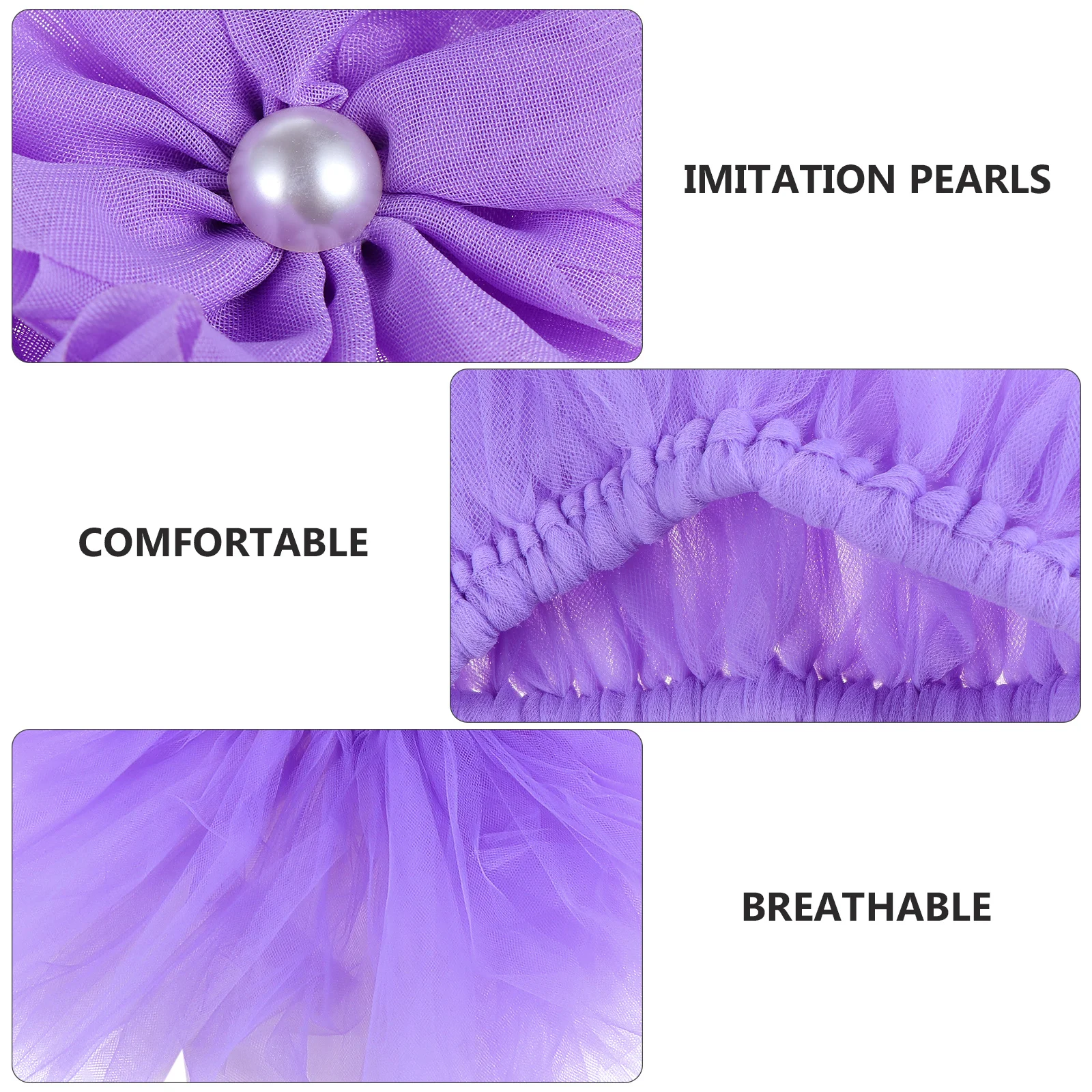 

1Set Tutu Skirt Three-Piece Set Delicate Photography Prop Outfit Headband Chest Wrap Skirt for