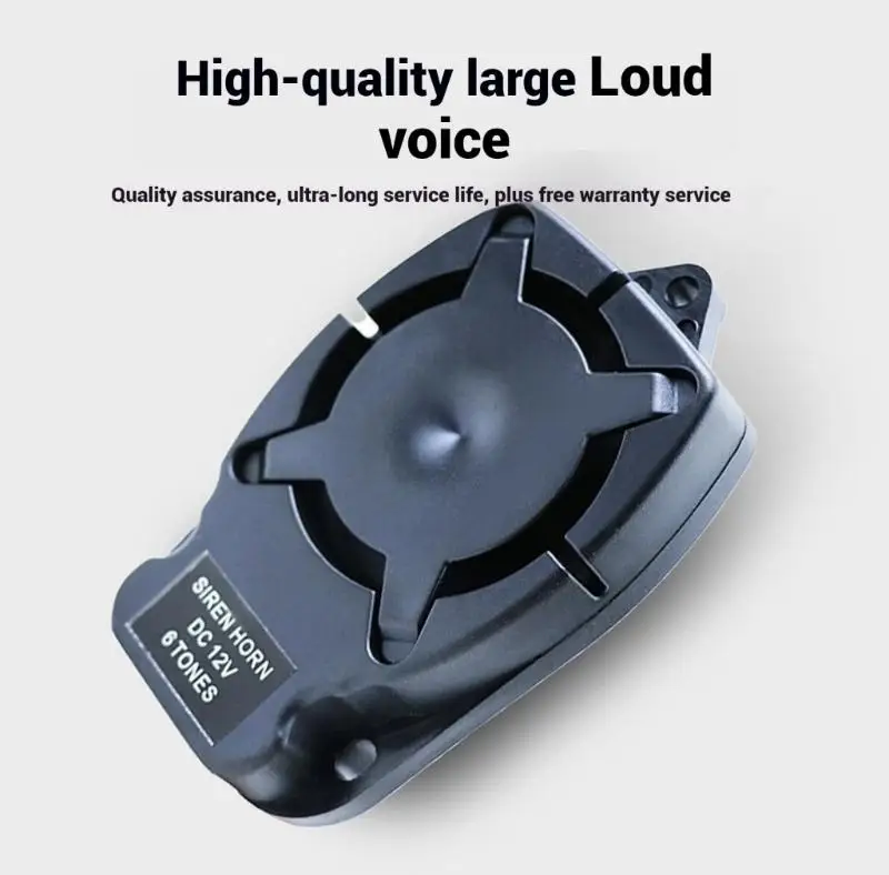 

652F Compact 110dB Loud Security Alarm with 12V Power Supply Easy Installation Not Theft Device for Vehicle Motorcycles