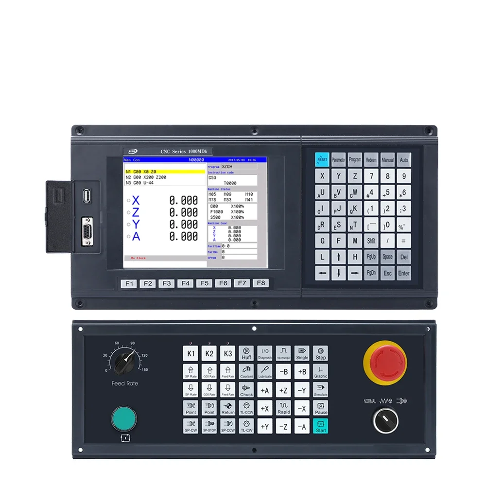 

CNC Milling Controller 1000MDb-4 with high material Supporting ATC+PLC+Marco 4 axis (XYZA ) with real color LCD displyer