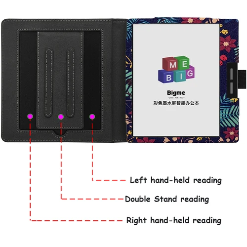 Imagen 2 del producto GAUGGER-funda de doble soporte para Bigme B751C Color Ebook, cubierta de tableta de papel de tinta electrónica de 7 pulgadas con apagado y apagado automático/doble correa de mano