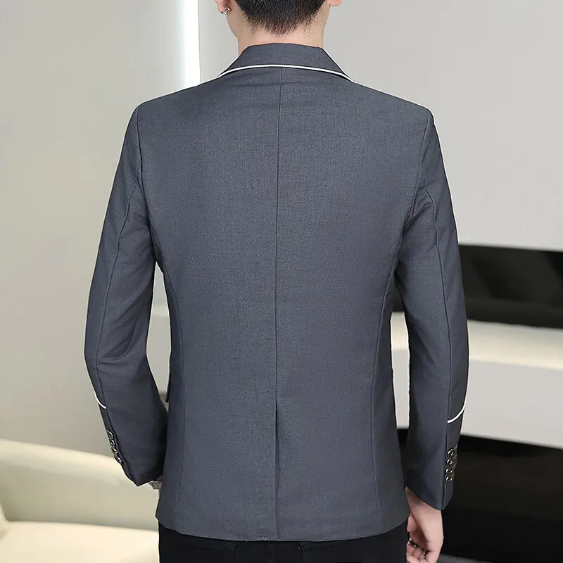 2025 Spring Casual Suit Jackets Men Slim Fit Business Social Hairstylist Blazers Solid Color Street Wear Social Jacket