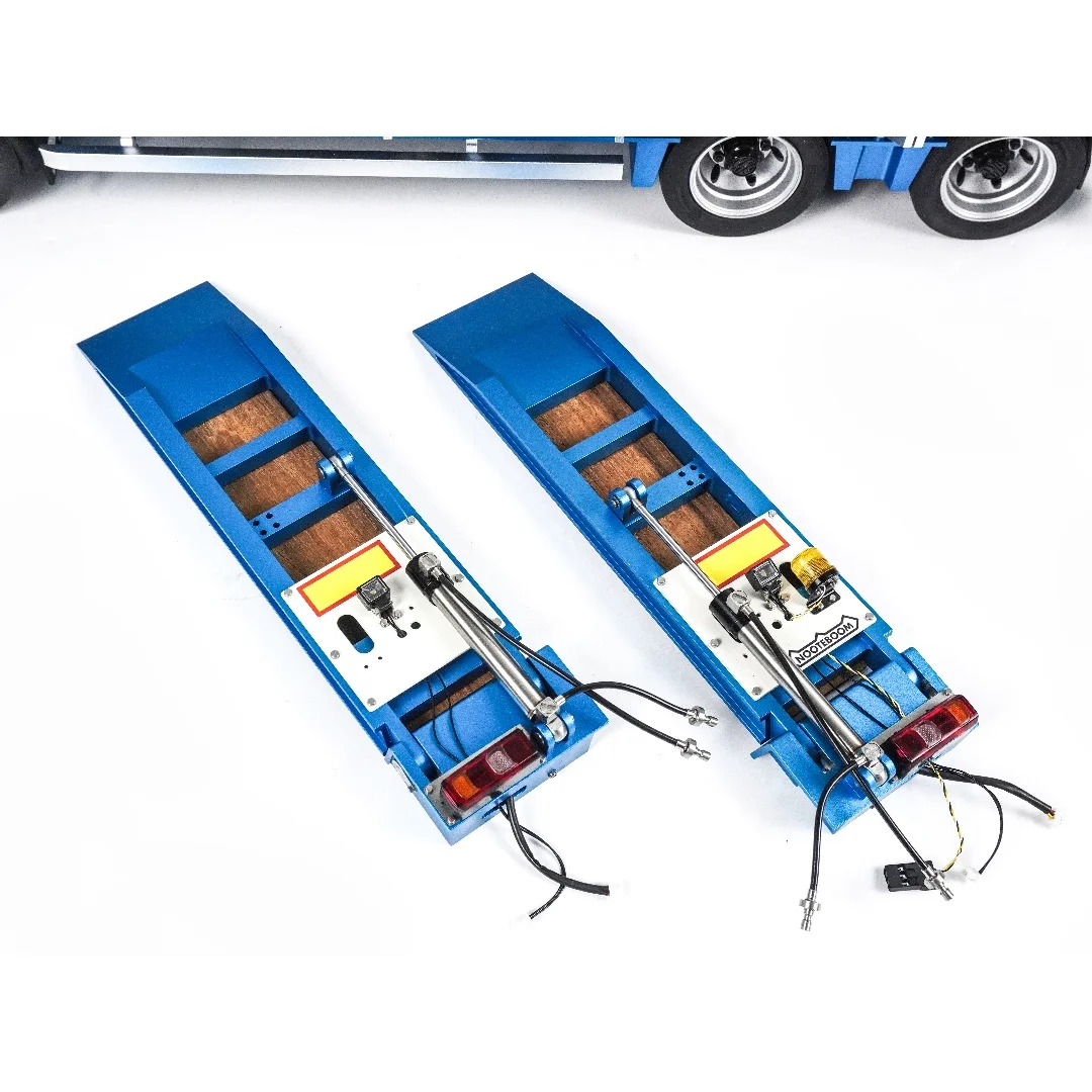 1/14 معدن 4 محاور RC مقطورة هيدروليكية كاملة مقطورات التحكم اللاسلكي مع الباب الخلفي الخفيف لشاحنة جرار نموذج سيارة قلابة