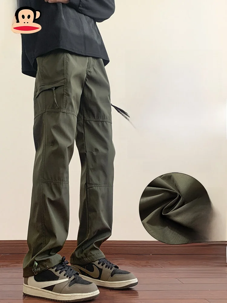 

Мужские повседневные брюки-карго Paul Frank с флисовой подкладкой, свободного кроя, для спорта и отдыха, рабочая одежда в стиле Umbrella Soldier