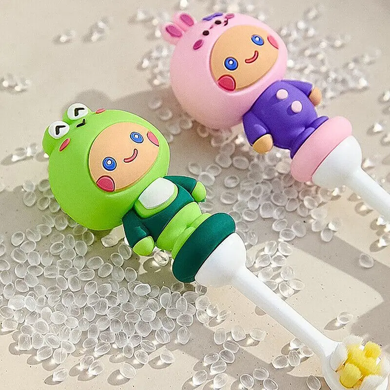 Kids Toothbrushes Soft Bristle Children\'s Toothbrush Rabbit Bear Silicone Brush Head Toothbrush Oral Teeth Cleaning for Kids