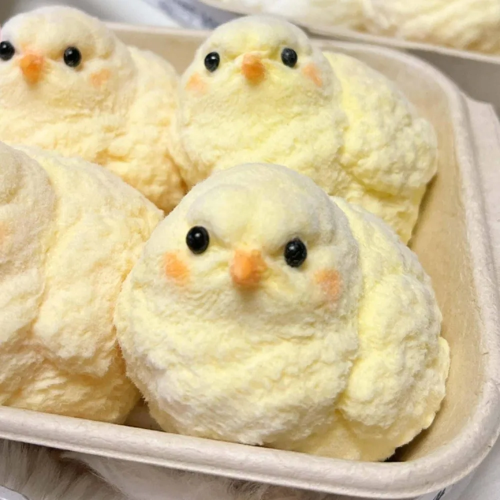 New Soft Squeeze Chick Slow Rebound Yellow Color Squeeze Handmade Fluffy Texture Stress Relief for