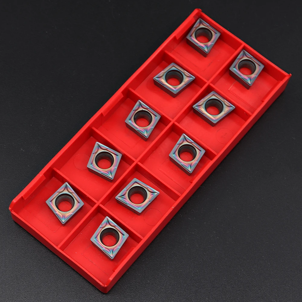Outil de tournage CNC de haute qualité, Inserts en carbure multicolore CCMT060202 CCMT060204 CCMT09T304 CCMT09T308