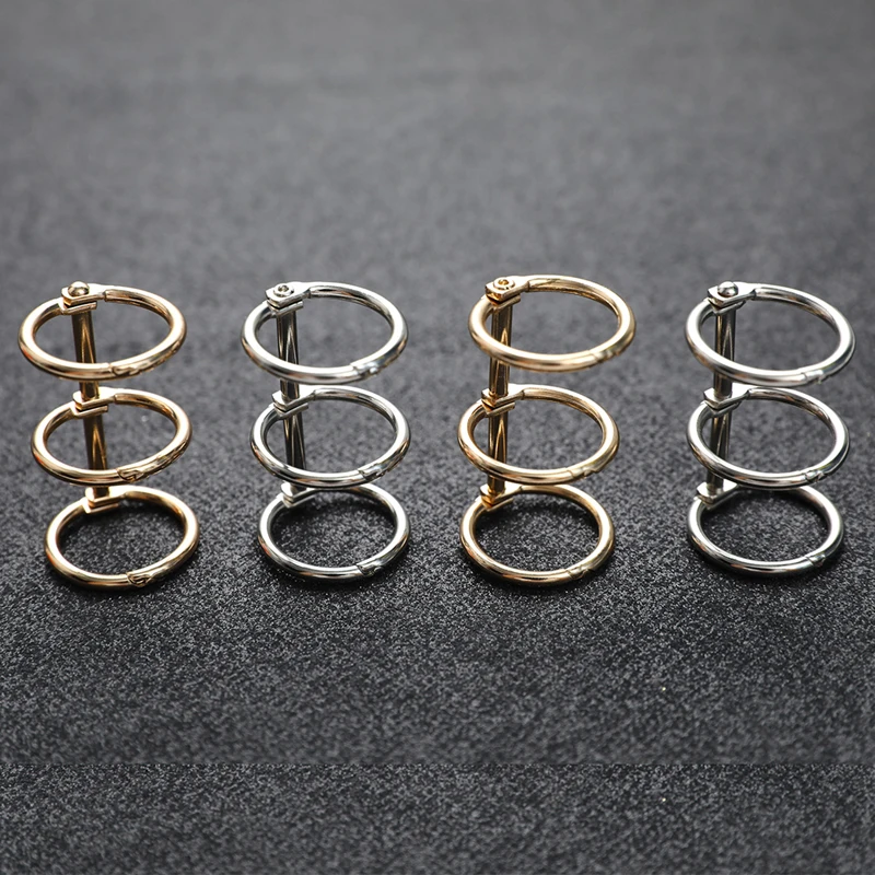 2 Pçs/set Metal Folha Solta Livro Fichário 3 Anéis Para Notebook Álbum Scrapbook Clip