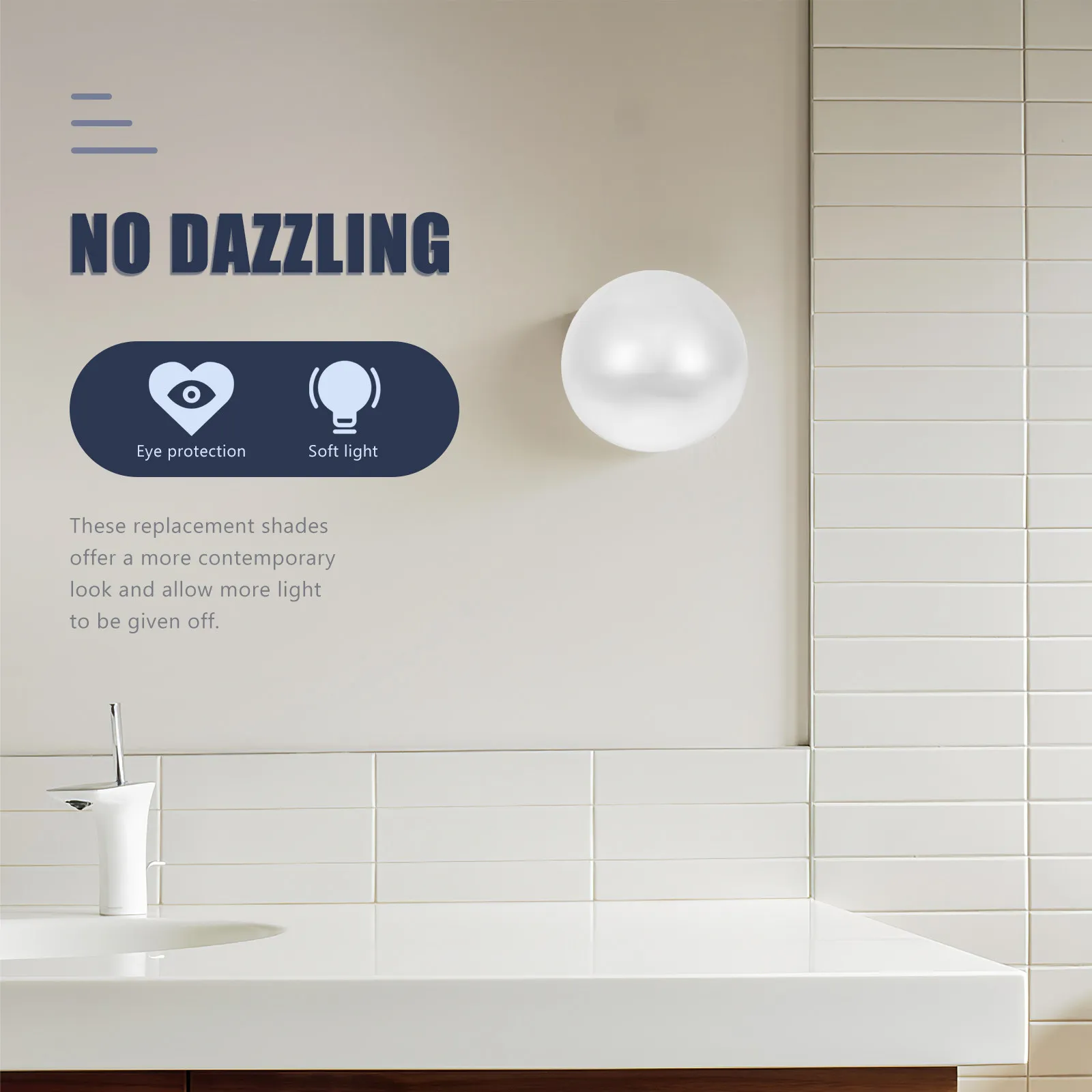 

Стеклянный плафон в современном стиле для подвесных потолочных светильников: позволяет более свободно проникать свету, рассеивая его через плафоны, в том числе в форме шара.