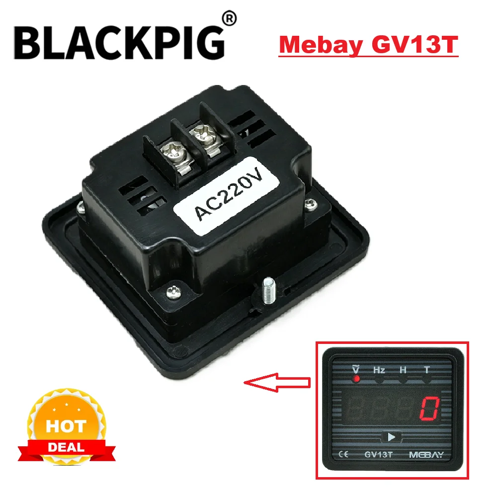 Mebay GV13T AC220V Generator Multifunction Digital Meter Display Voltmeter Frequency Hour Runtime Test Panel Meter