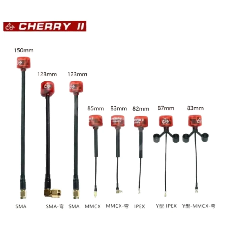 RUSHFPV Cherry 2 II 5.8G 1.8DBI FPV Antenna LHCP RHCP SMA UFL IPEX MMCX for FPV Freestyle Analog Digital Drones DIY Parts image 2