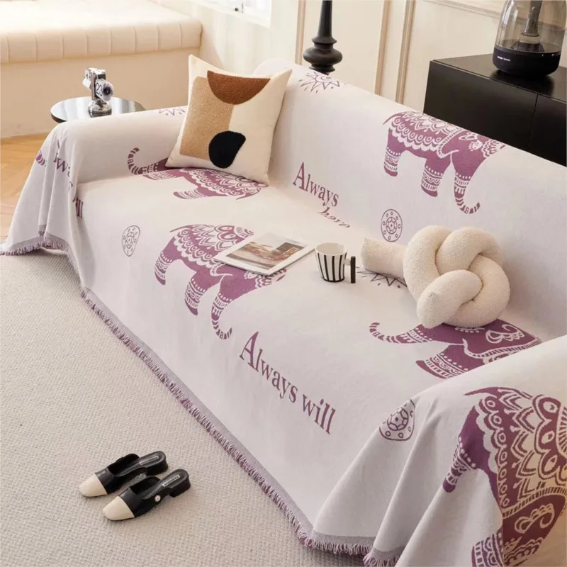 

Printed Sofa Cover Blanket for All Seasons All-inclusive Sofa Towel Chenille Cover 2024 Living Room Anti-cat Scratch Sofa Cover