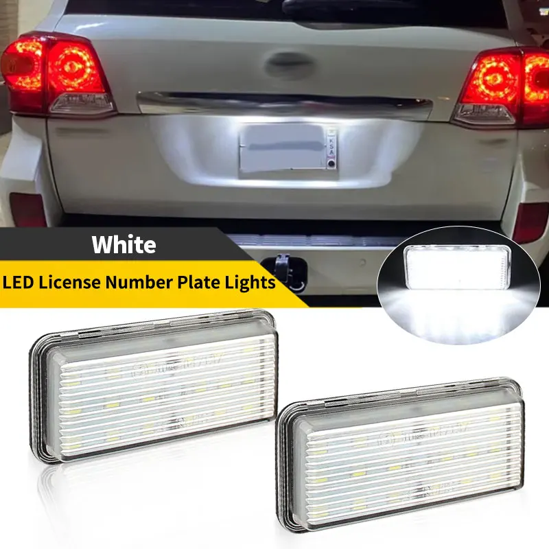 

2 шт. для Toyota Land Cruiser 100 200 Prado Reiz 4D Mark X Lexus LX470 LX570 GX470 светодиодная лампа освещения номерного знака белая