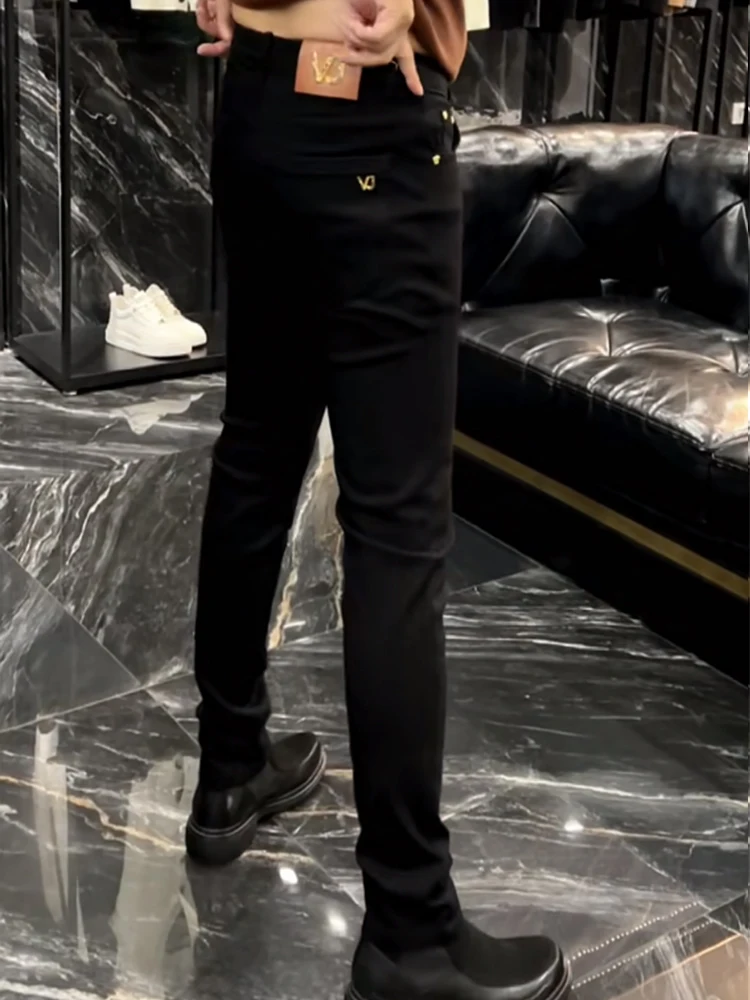 

Bla Slim Fit Straight Leg Jeans Men's Comfortable Faion Brand Simple European Goods High Waist Long Pants Youthful Vitali...