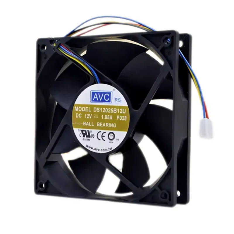 Original DS12025B12U 12CM 12025 12V 1.05A Four-Pin PWM Intelligent Speed Regulating Fan for Electronics Cooling