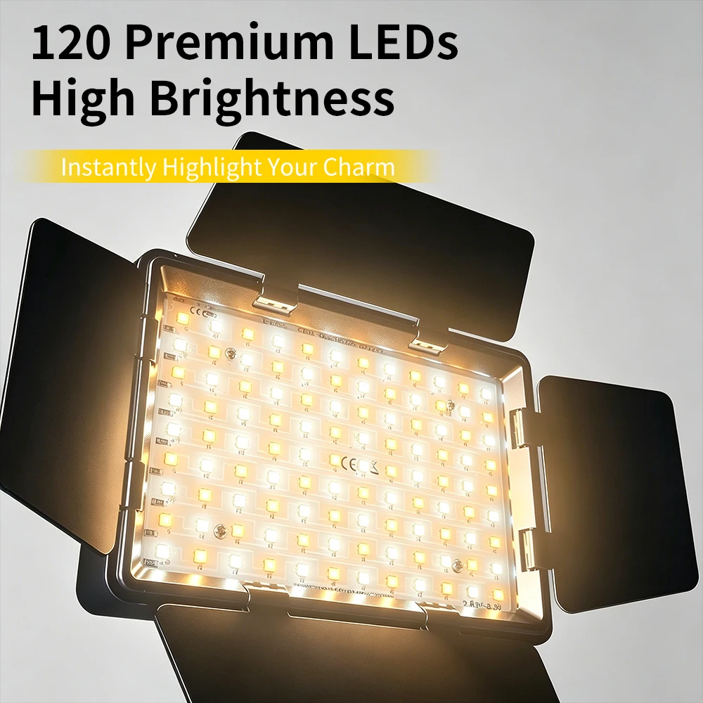 Portable RGB/3 Color Ambient LED Fill Light Clip Mount Design Full Color Dynamic Effects Video Light For Portrait Shooting