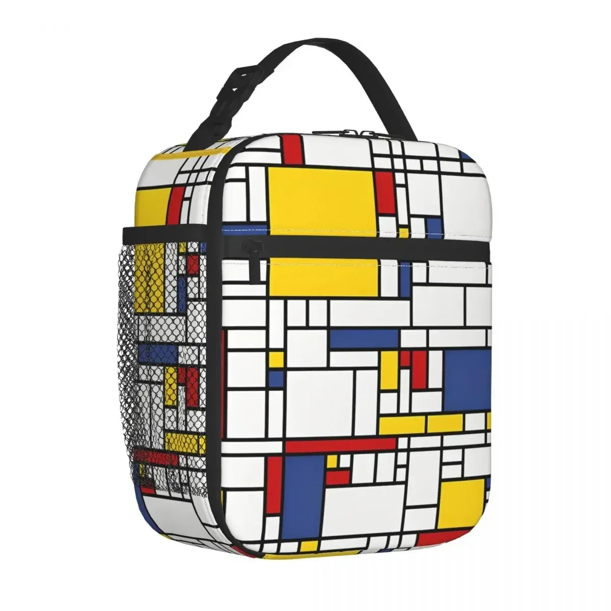 

Piet Mondrian Insulated Lunch Bags Thermal Bag Meal Container Portable Tote Lunch Box Food Storage Bags Beach Outdoor
