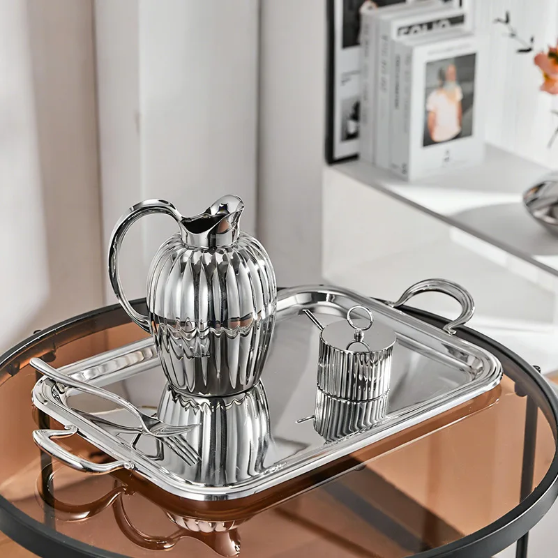 Stainless steel light luxury kettle household living room coffee table cold kettle model room decoration