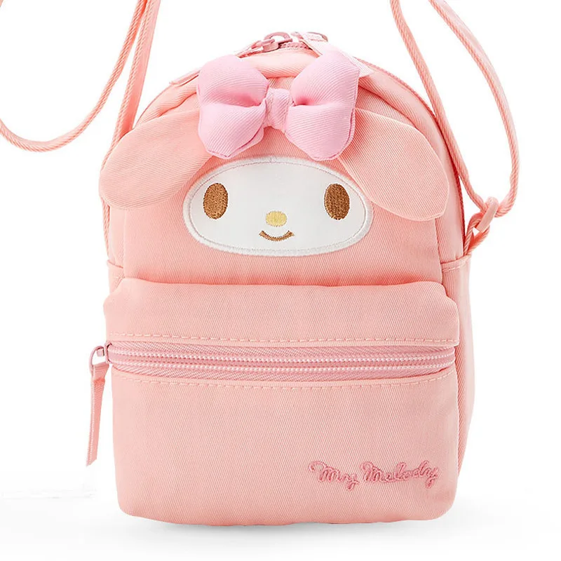 Sanrio Kawaii mała torebka japońska śliczna dziewczęca torba typu Crossbody na ramię Kuromi torba na telefon komórkowy na ramię tornister