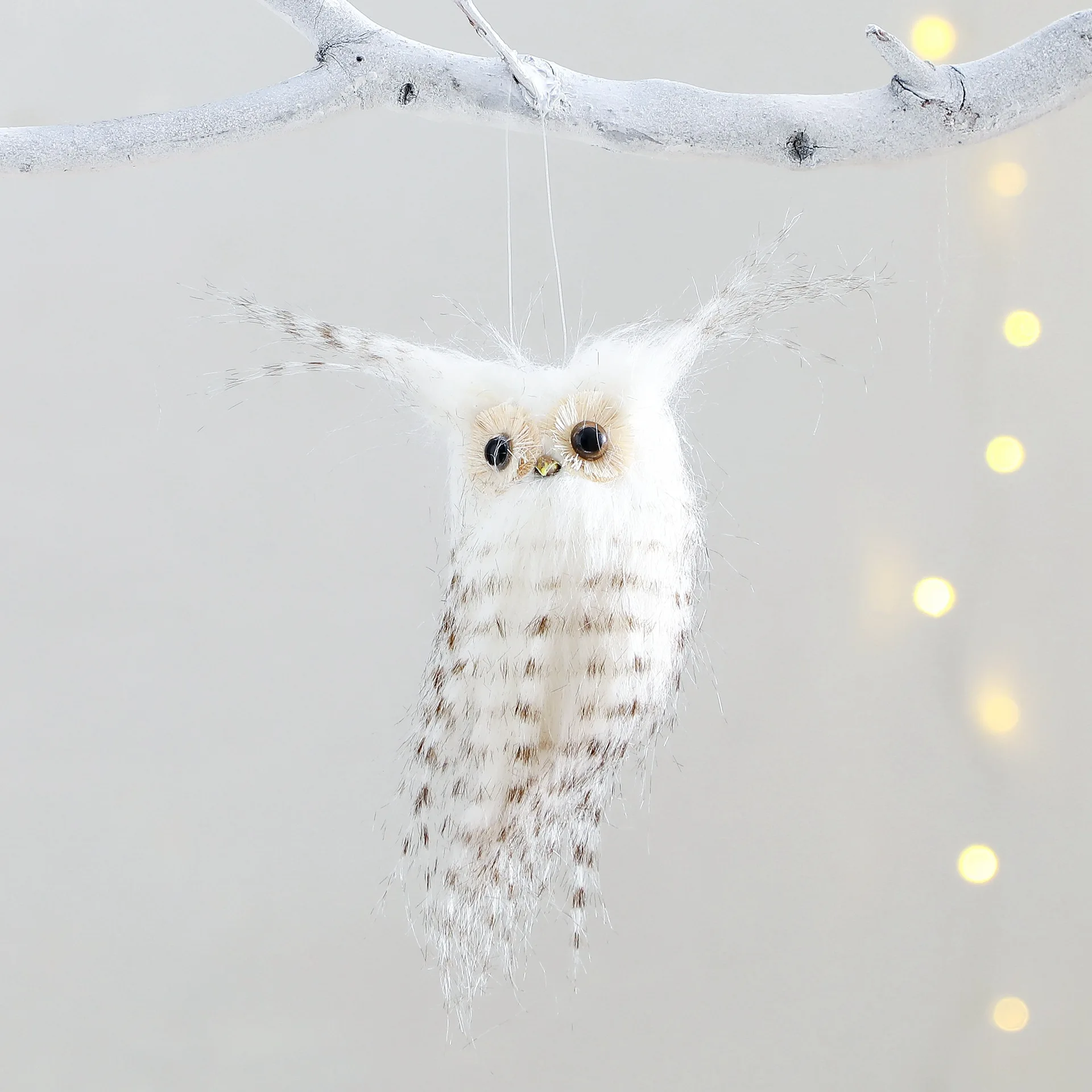 Gufo Ornamento di Natale Artificiale Simpatici uccelli in piedi Natale Appeso Gufo realistico Decorazioni per la casa Festival Forniture per feste Decor