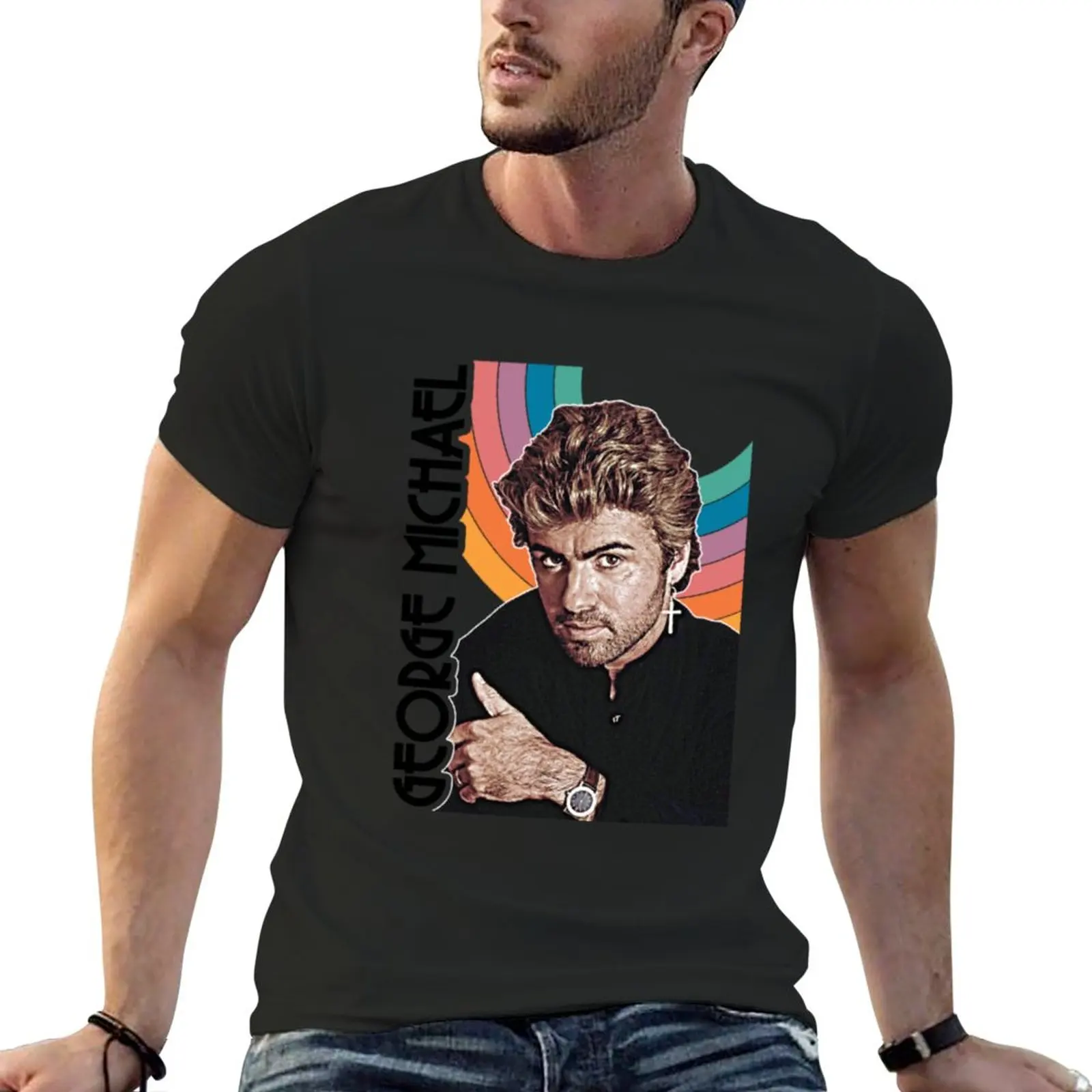 

New Michael 80s Icon Retro FanArt Tribute T-Shirt tees Short t-shirt customized t shirts mens t shirts casual stylish