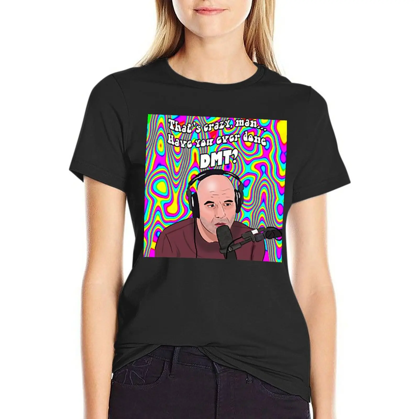 

Joe Rogan DMT T-Shirt Blouse kawaii clothes funny summer clothes tops Women
