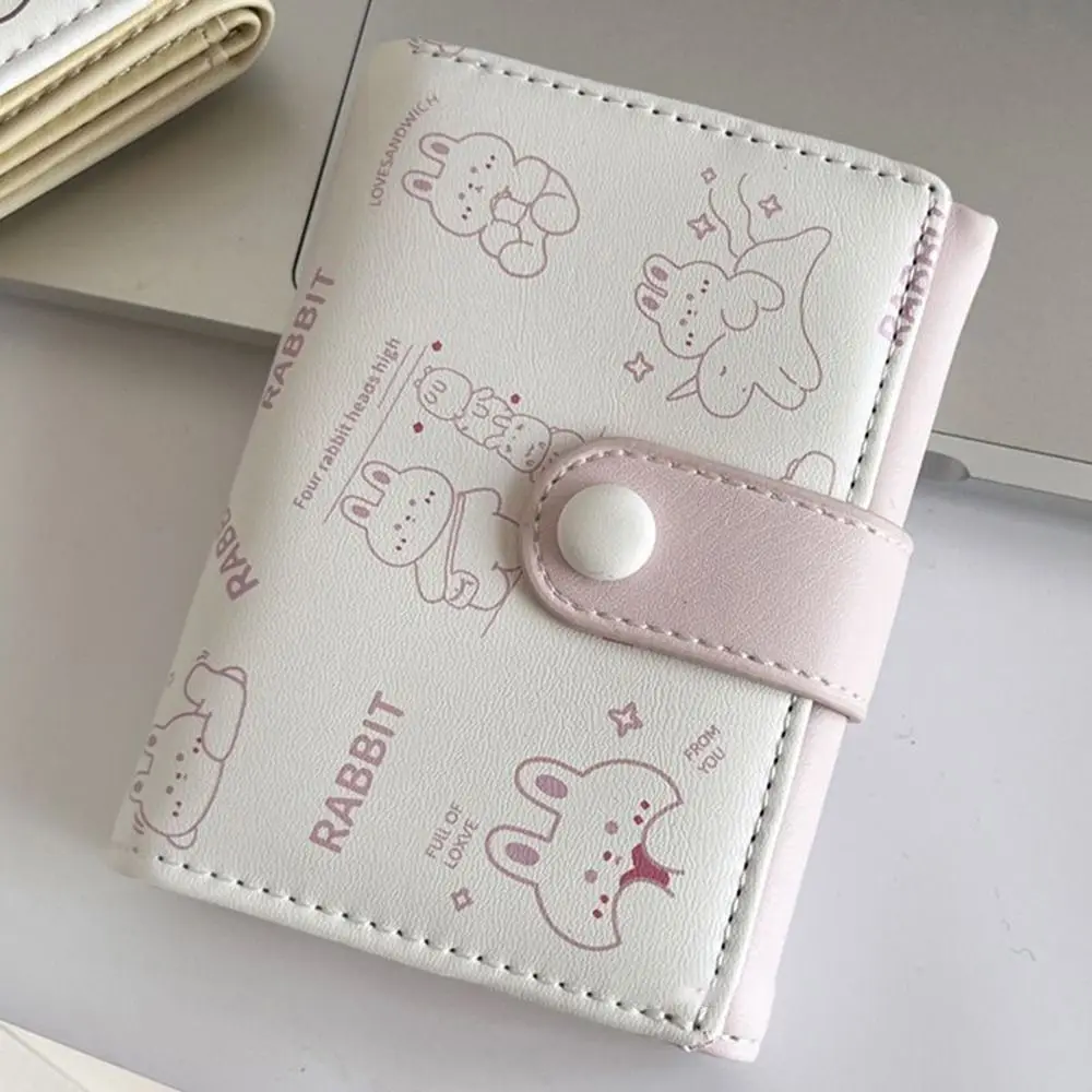 Cute Bear Short Wallets PU Leather Female Bifold Purses Women Card Holder Wallet for Girl Small Zipper Wallet with Coin Purse