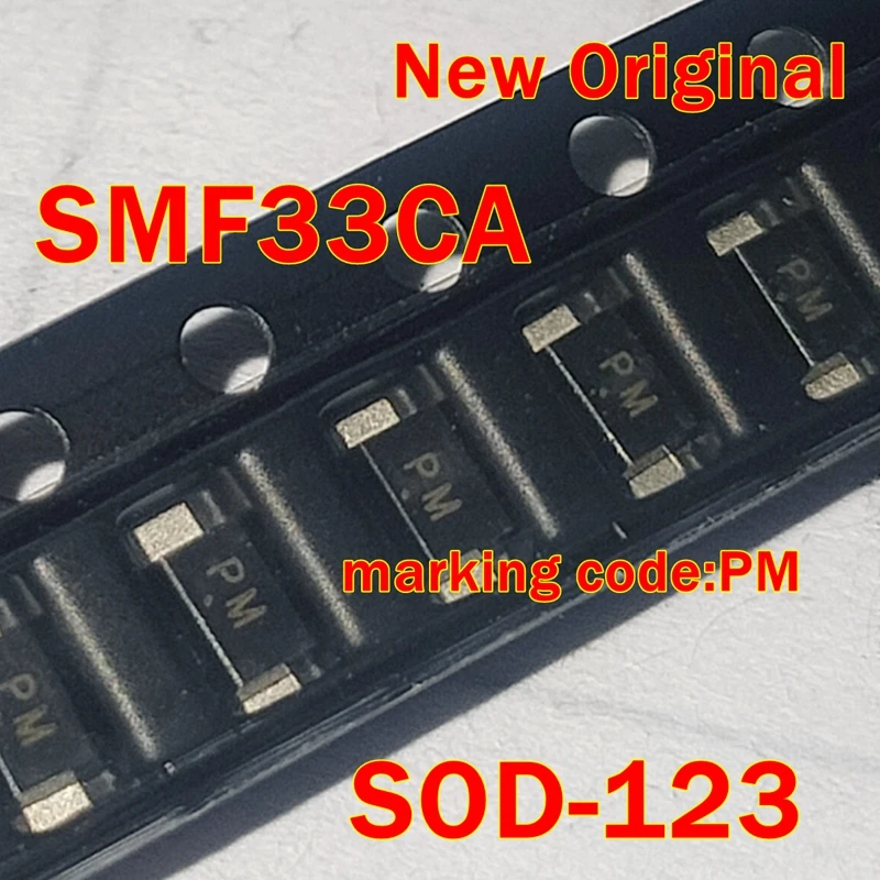 10pcs to 1000pcs SMF33CA  New Original  SOD-123 marking code:PM 33V,200W,Surface Mount TVS