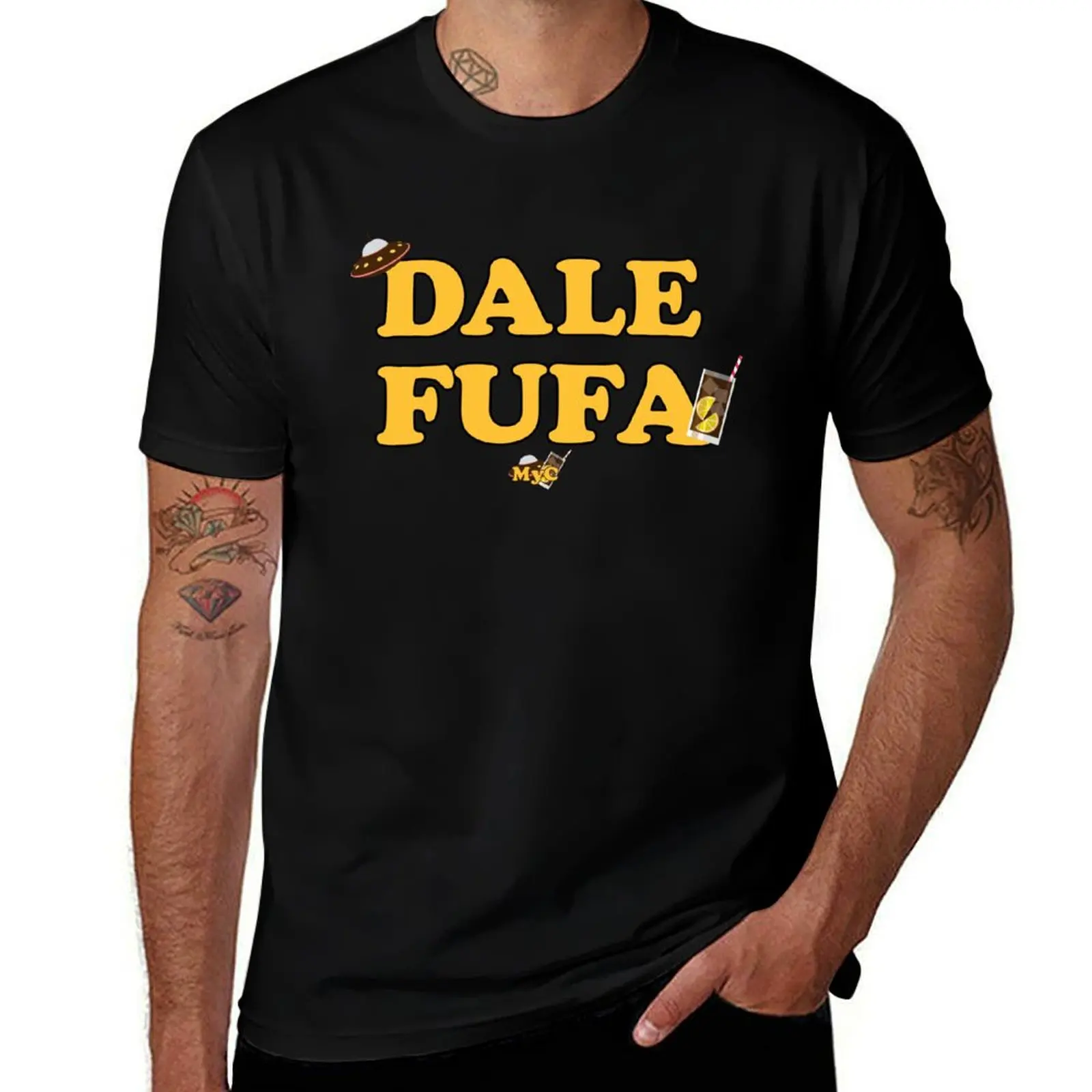 T-shirt graphique Dale Fufa pour hommes, manches courtes